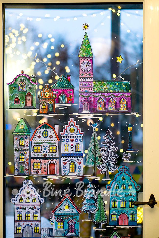 Die Große Winterstadt - Bines Shop | Weihnachtsvorlagen, Fensterbilder verwandt mit Kinder Bilder Weihnachten