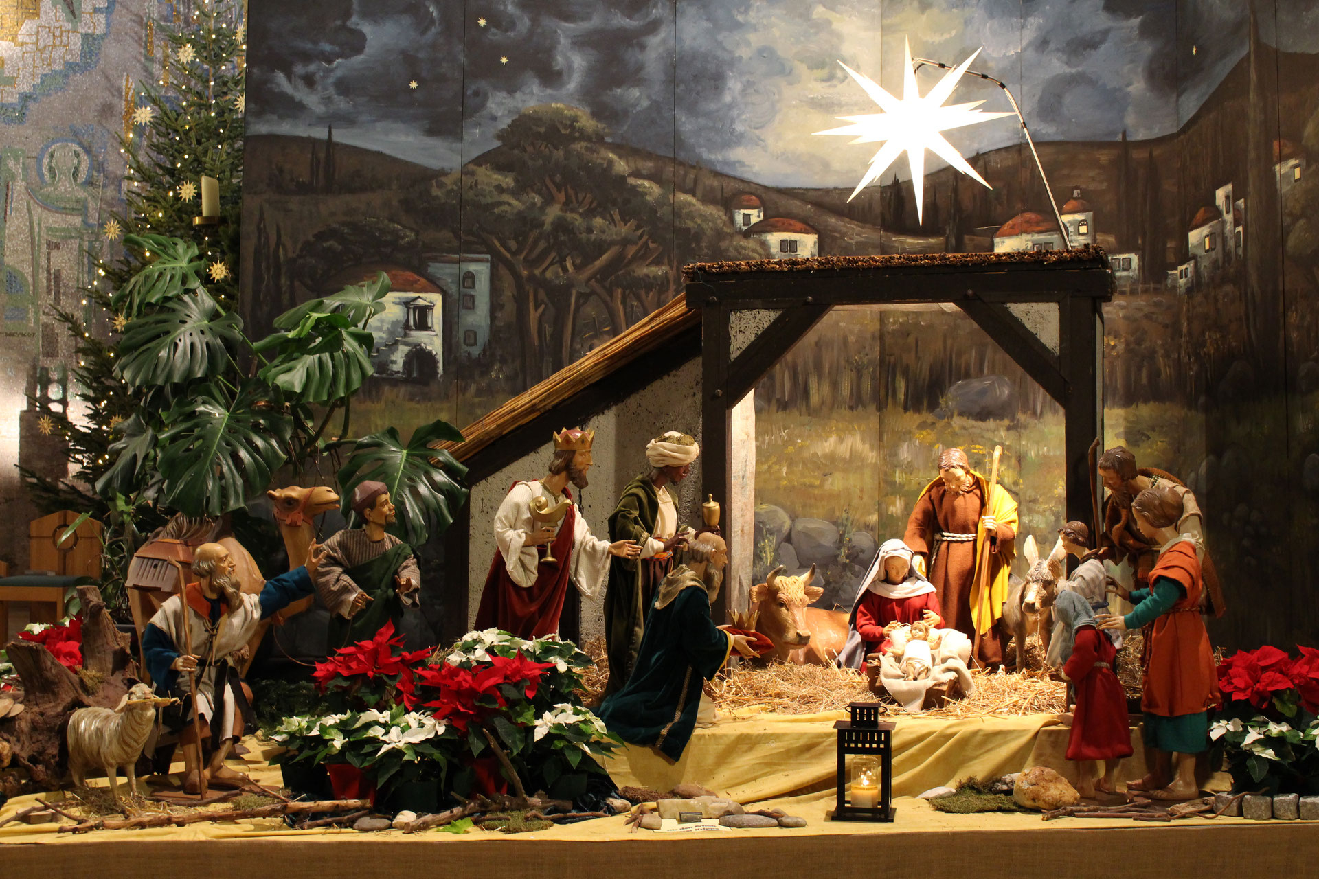 Die Weihnachtskrippe - Kirchort St. Barbara ganzes Alte Kinder Bilder,