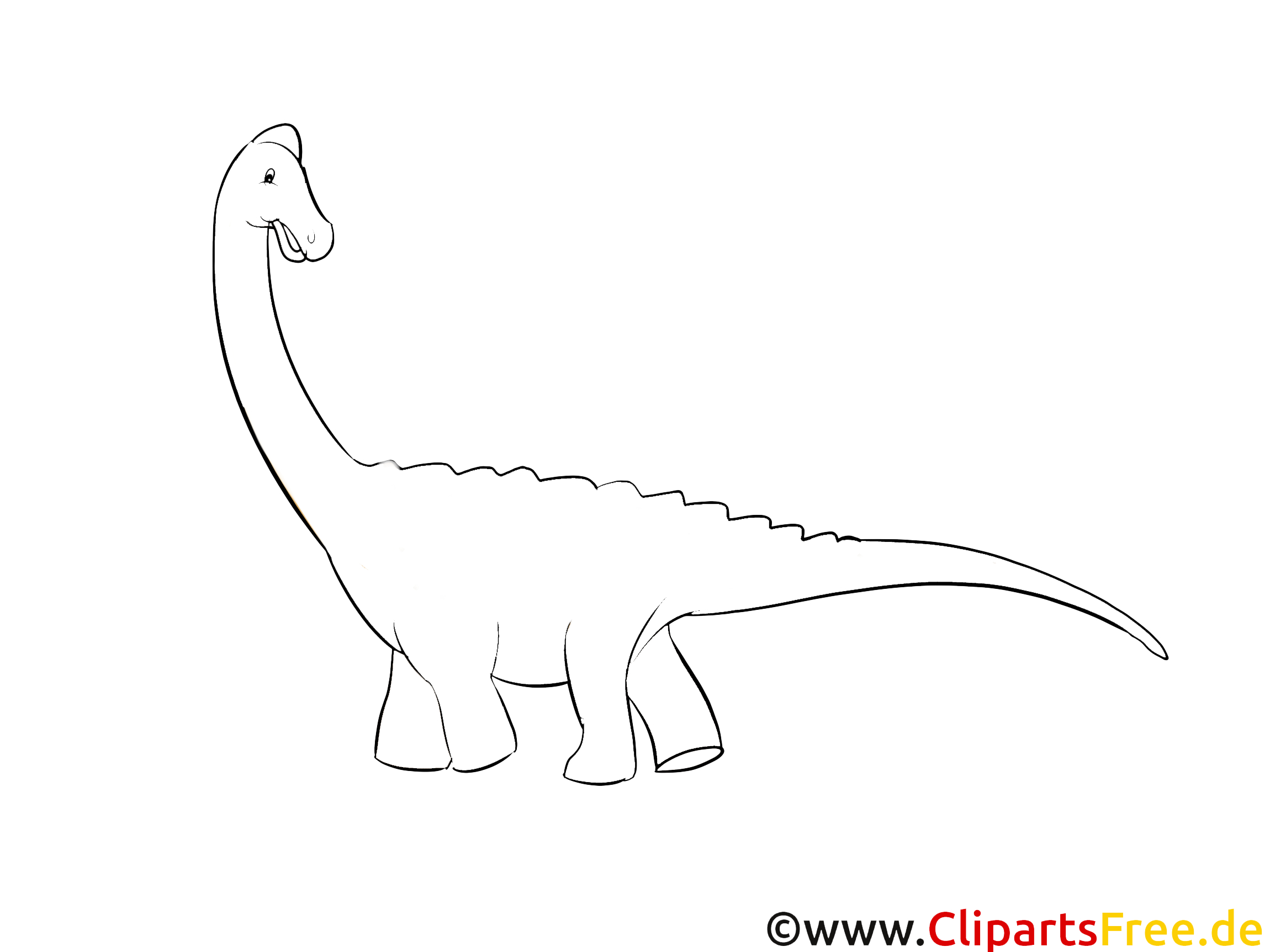 Dinosaurier Ausmalbild für Kinder Bild Dinosaurier