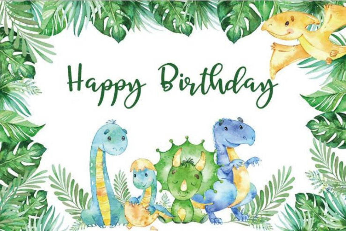 Dinosaurier Dschungel Party Kulisse Bild Kinder Geburtstag | Etsy bestimmt für Kinder Bild Dinosaurier