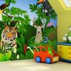 Dschungel Kindertapete - Kinderzimmer Gestalten bestimmt für Kinder Bild Dschungel