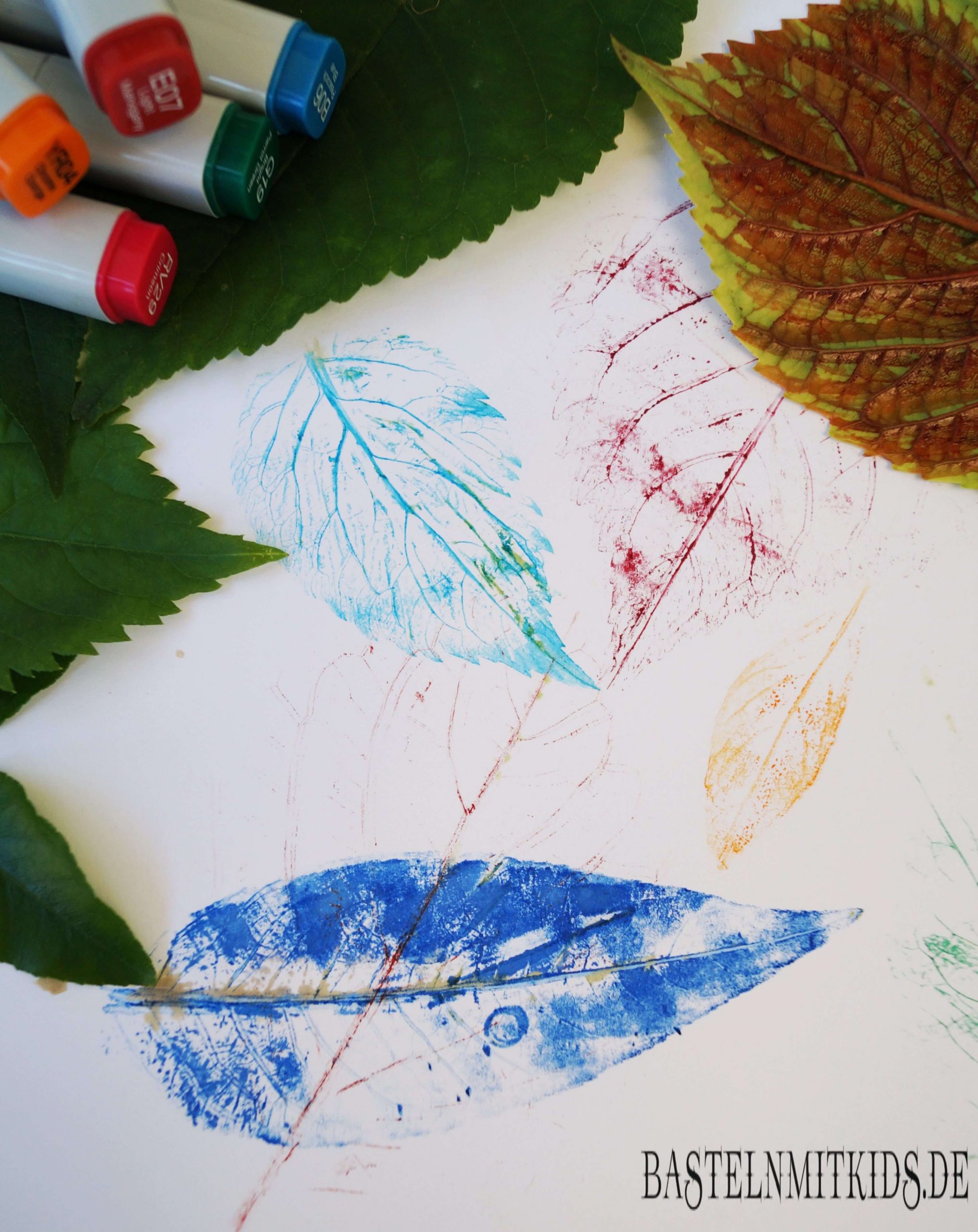 Einfache Blätter Bilder Malen - Basteln Mit Kindern verwandt mit Kindergarten Bilder Malen