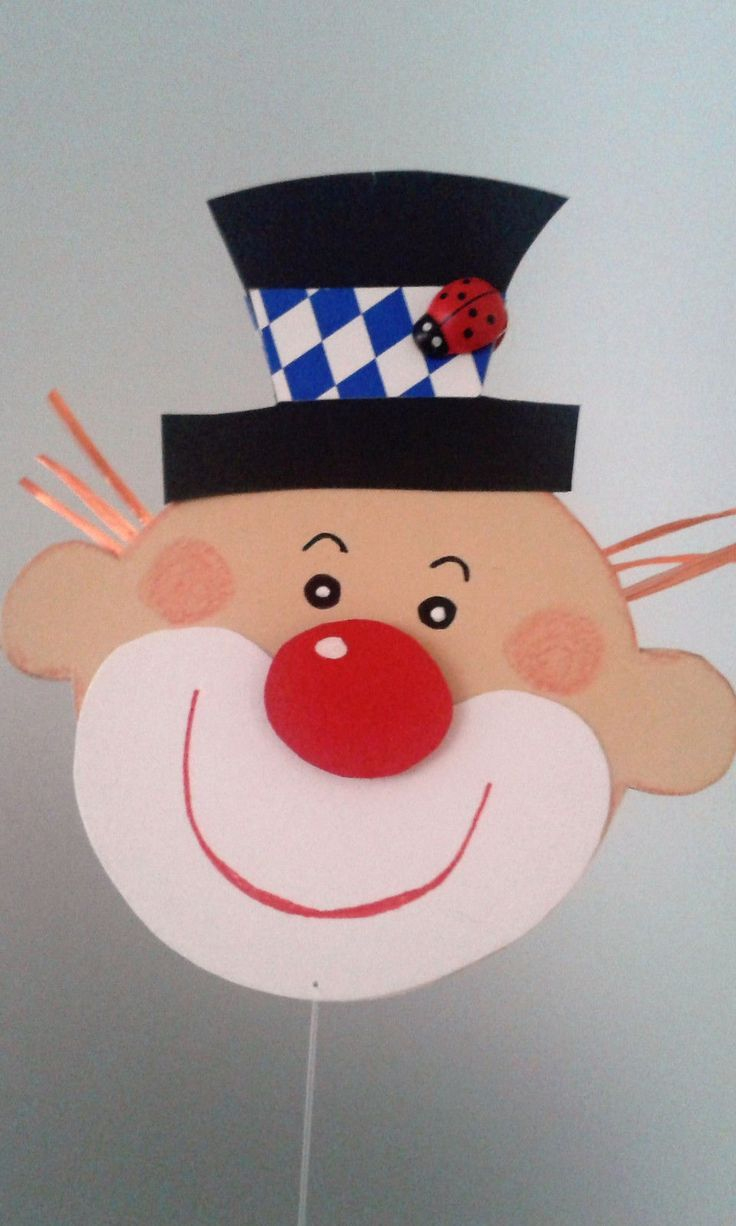 Fensterbild Clown Kette- Fasching -Karneval -Dekoration - Tonkarton bestimmt für Clown Kinder Bilder