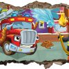 Feuerwehr Cartoon Feuer Kinder Wandtattoo Wandsticker Wandaufkleber in Kinder Bilder Motive
