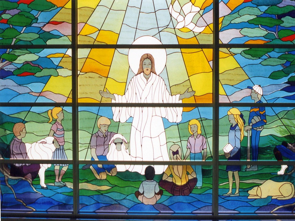 Free Illustration: Church, Stained Glass, Glass - Free Image On Pixabay bestimmt für Jesus Segnet Die Kinder Bilder