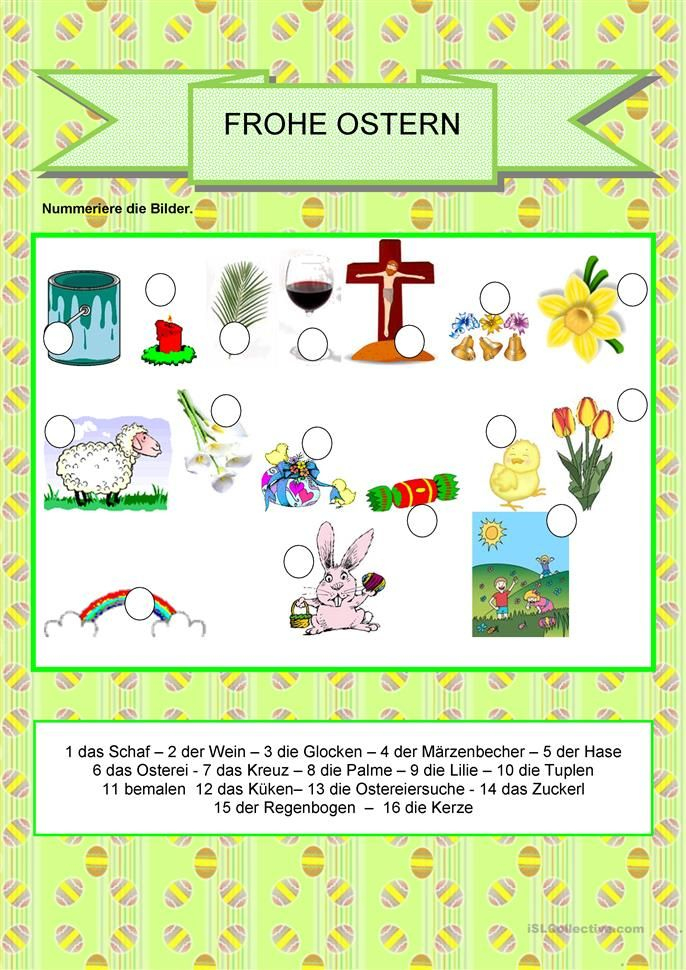 Frohe Ostern | Frohe Ostern, Deutsch Nachhilfe, Vokabeln Lernen bestimmt für Level 4 Die Stadt Der Kinder Bilder