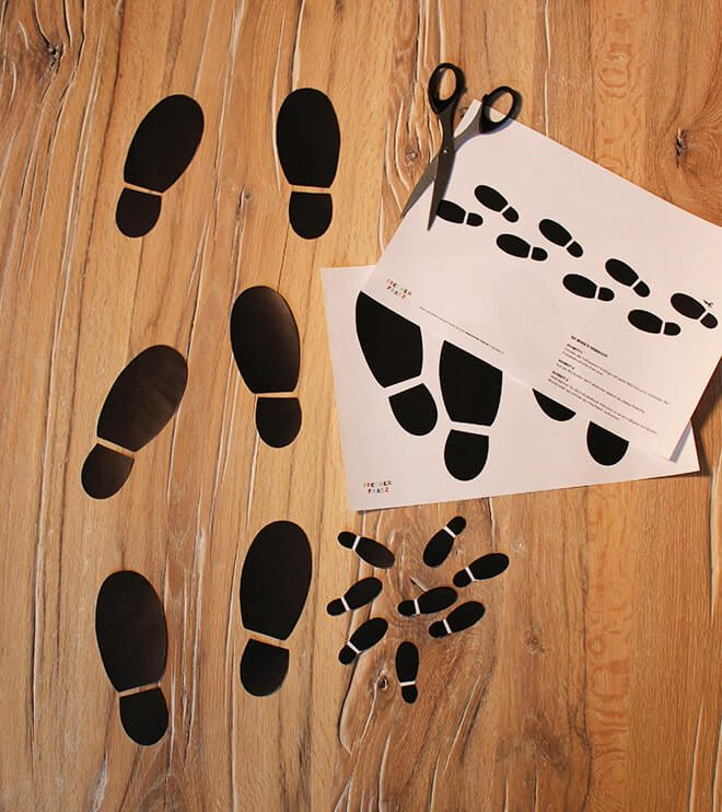 Fußspuren Vorlage Zum Ausschneiden in Kinder Fußabdruck Bilder