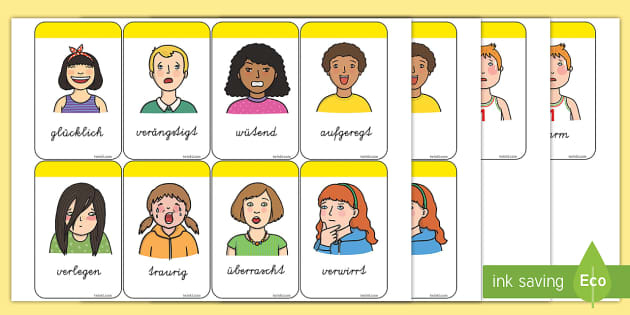 Gefühle Und Emotionen Memory Karten (Teacher Made) mit Kinder Emotionen Bilder