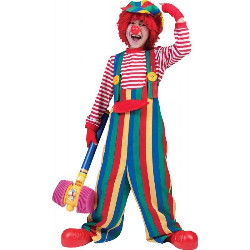 Gestreifte Clown Latzhose Für Kinder Für 22,84€. Clownshose, Gestreift für Bilder Kinder Mit Großen Augen