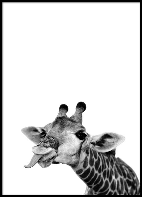 Goofy Giraffe Poster bei Kinder Bilder Desenio