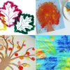 #Herbst #Bilder #Malen Mit Kindern Und Verschiedenen Techniken | Herbst für Kinder Bilder Einfach Malen