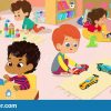 Illustration Of The Kindergarten Class And Children`s Activity In The für Kinder Picture Cartoon,