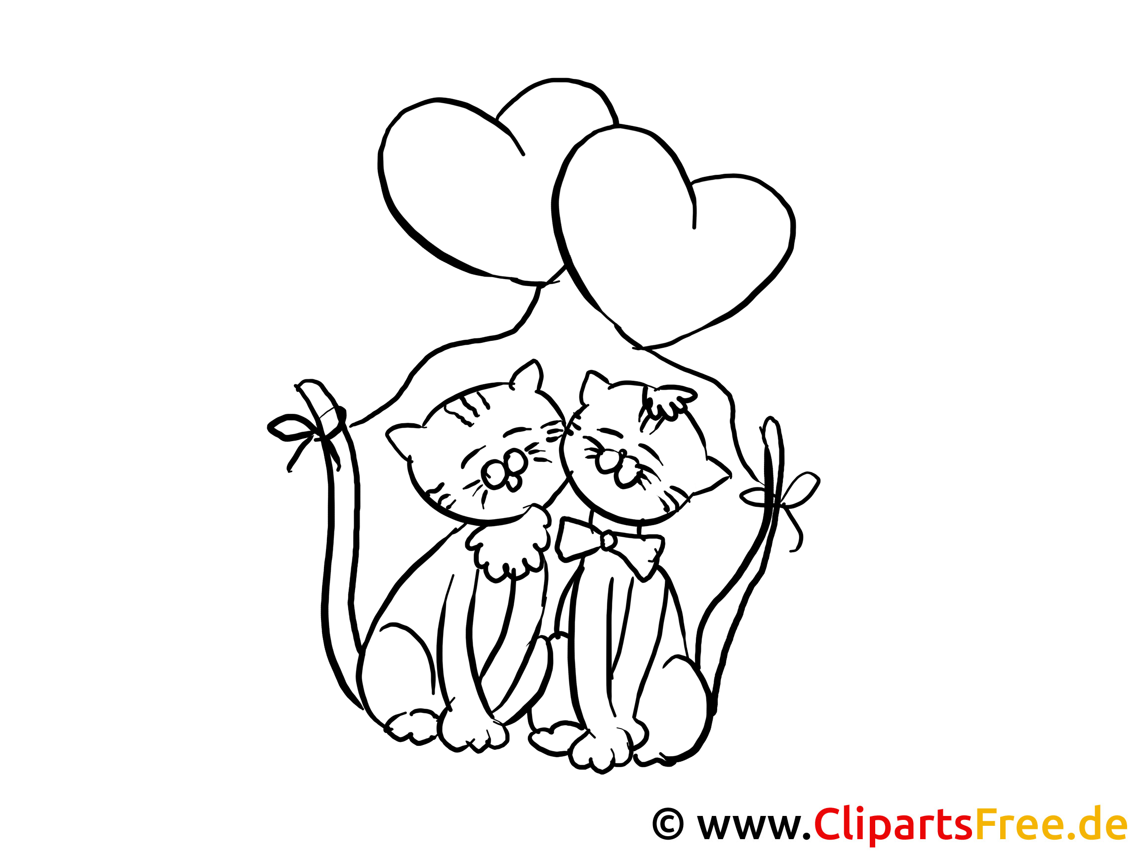 Katzen Valentinstag Ausmalbilder Für Kinder Kostenlos Ausdrucken für Kinder Bilder Drucken Lassen