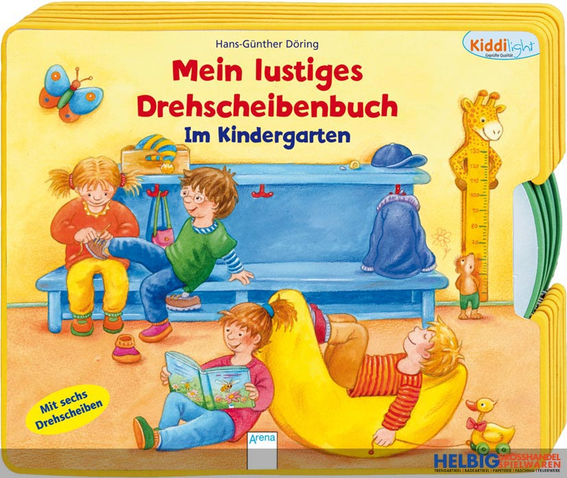 Kiddilight: Lustiges Drehscheibenbuch &quot;Im Kindergarten&quot;-09452 innen Bilderbücher Für Kinder Ab 6 Monaten