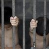 Kind War Ein Opfer Von Menschenhandel, Fuß Gefesselt Mit Schäkel in Bild Kinder Gefängnis,