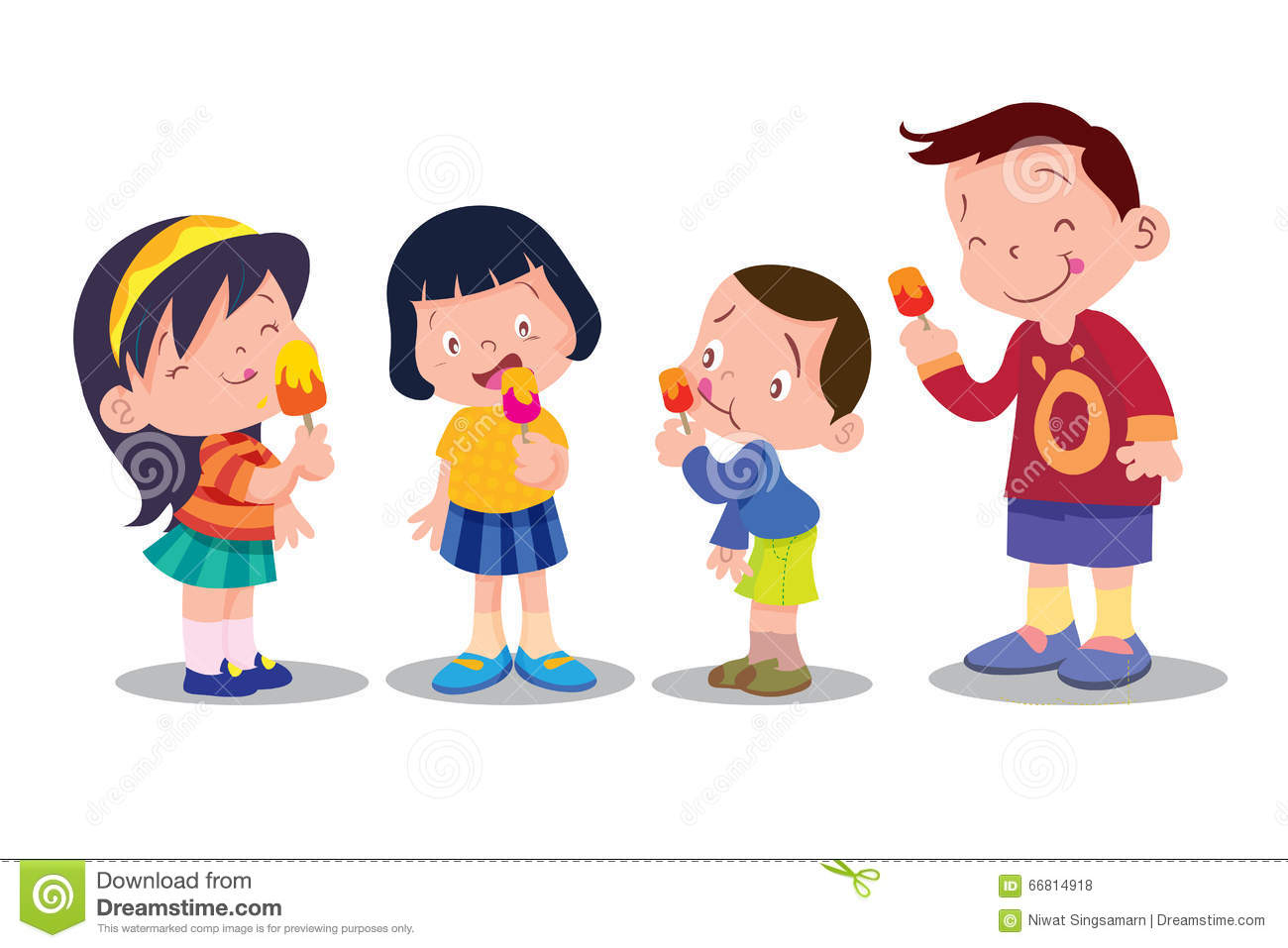Kinder Essen Eiscreme Vektor Abbildung. Illustration Von Getrennt verwandt mit Bilder Kinder Essen Comic