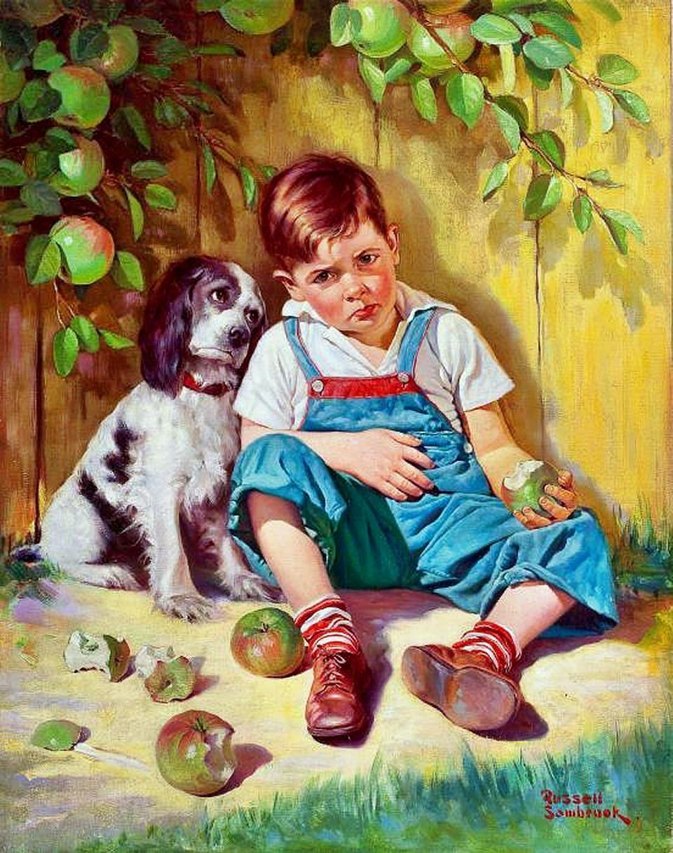 Kinder | Jungen Kunst, Kunstproduktion, Kunstdruck in Vintage Kinderbilder