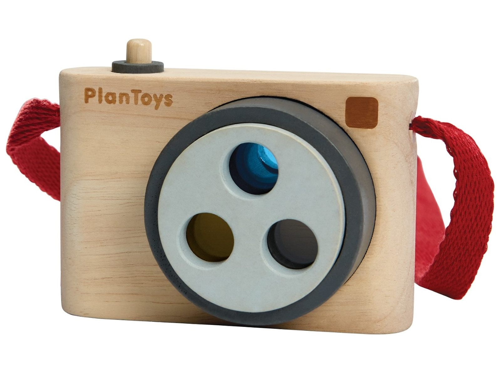 Kinder Kamera Aus Kautschukholz Von Plantoys, Maße 10,3 X 4,6 X 7,9 Cm bestimmt für Kinder Foto Kamera