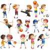 Kinder Spielen Verschiedene Sportarten Auf Weiß | Kostenlose Vektor bestimmt für Bilder Kinder Clipart Kostenlos
