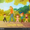 Kindergarten Sommerspaziergang Illustration - Vektorgrafik: Lizenzfreie über Kindergarten Bilder Preise