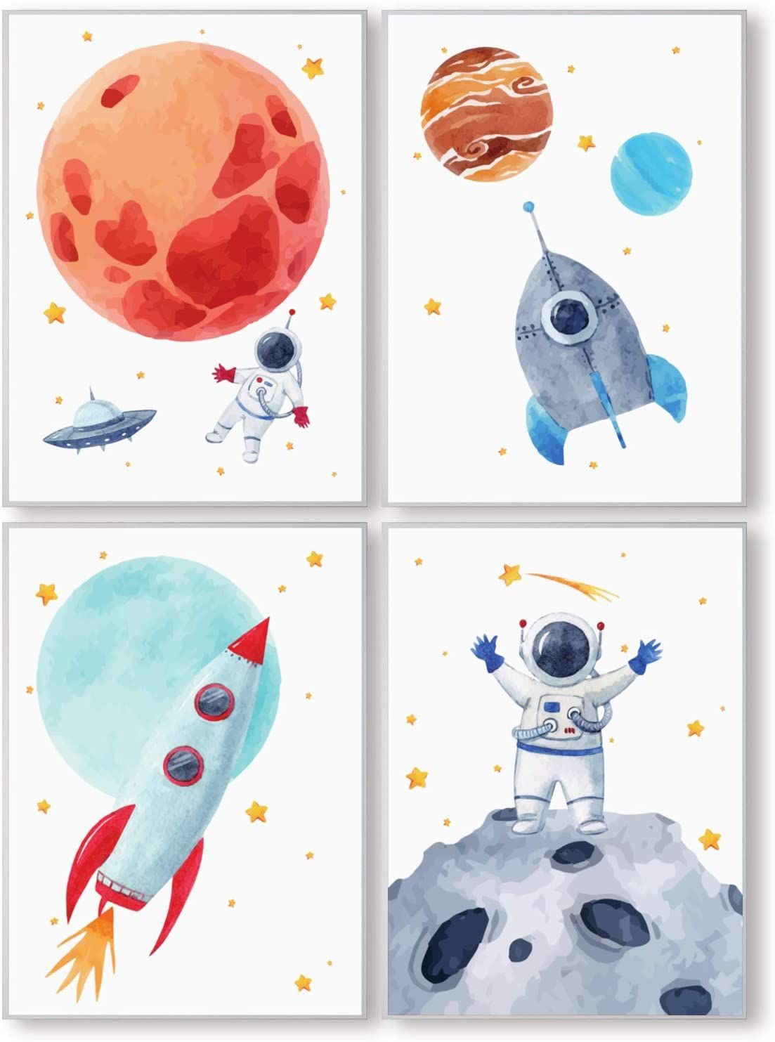 Kinderzimmer Bilder Für Junge Und Mädchen Weltraum / Astronaut für 3D Bilder Zeichnen Für Kinder