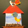 Klassenkunst: Bunte Vögel Im Winter innen Wachsmalstifte Bilder Ideen Kinder