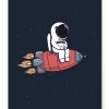 Kleiner Astronaut Mit Rakete Poster Online Bestellen | Posterlounge.ch mit Kinder Bild Rakete