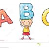 Kleinkinder, Die Buchstaben Halten Vektor Abbildung - Illustration Von bei Kleinkinder Bilder Comic