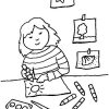 Kostenlose Malvorlage Rund Ums Spielen: Mädchen Malt Ein Bild Zum Ausmalen bei Bilder Zum Ausmalen Für Kinder Ab 6 Jahren