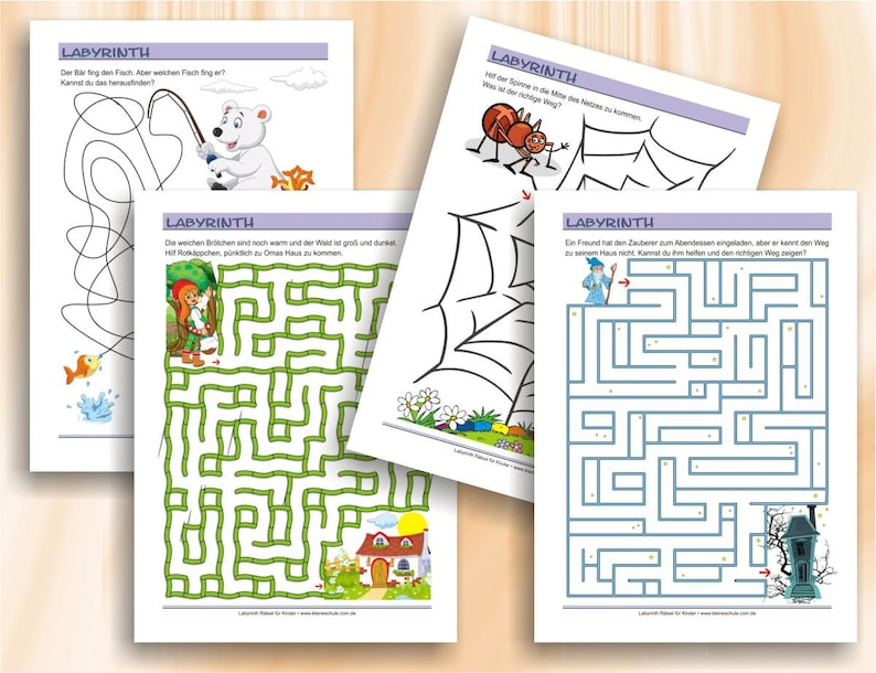 Labyrinth Rätsel Spannende Labyrinthe Für Kinder Ab 6 40 | Etsy mit Bilder Zum Ausmalen Für Kinder Ab 6 Jahren