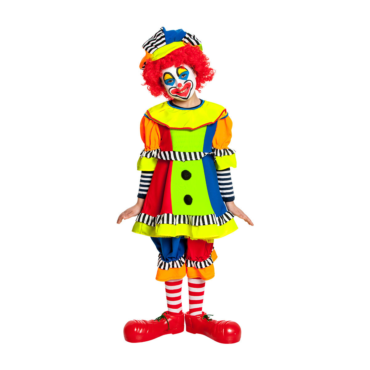Mädchen Clown Kostüm Bunt | Kostümplanet® bei Clown Schminken Kinder Bilder