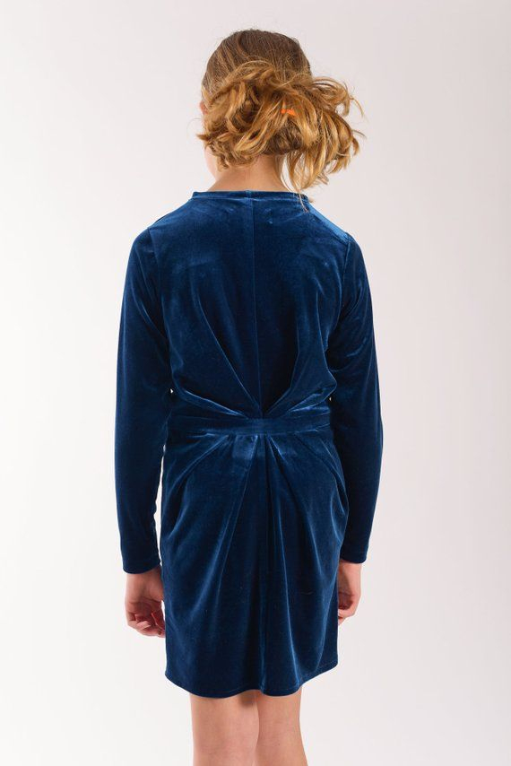 Mädchen Samt Kleid/Blaue Seide Samt Kleid/Formale Kleid | Etsy | Luxury über Kinder Bilder Samt Und Seide