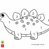 Malen Nach Zahlen Dinosaurier - Kostenlose Ausmalbilder bei Dinosaurier Kinder Bilder