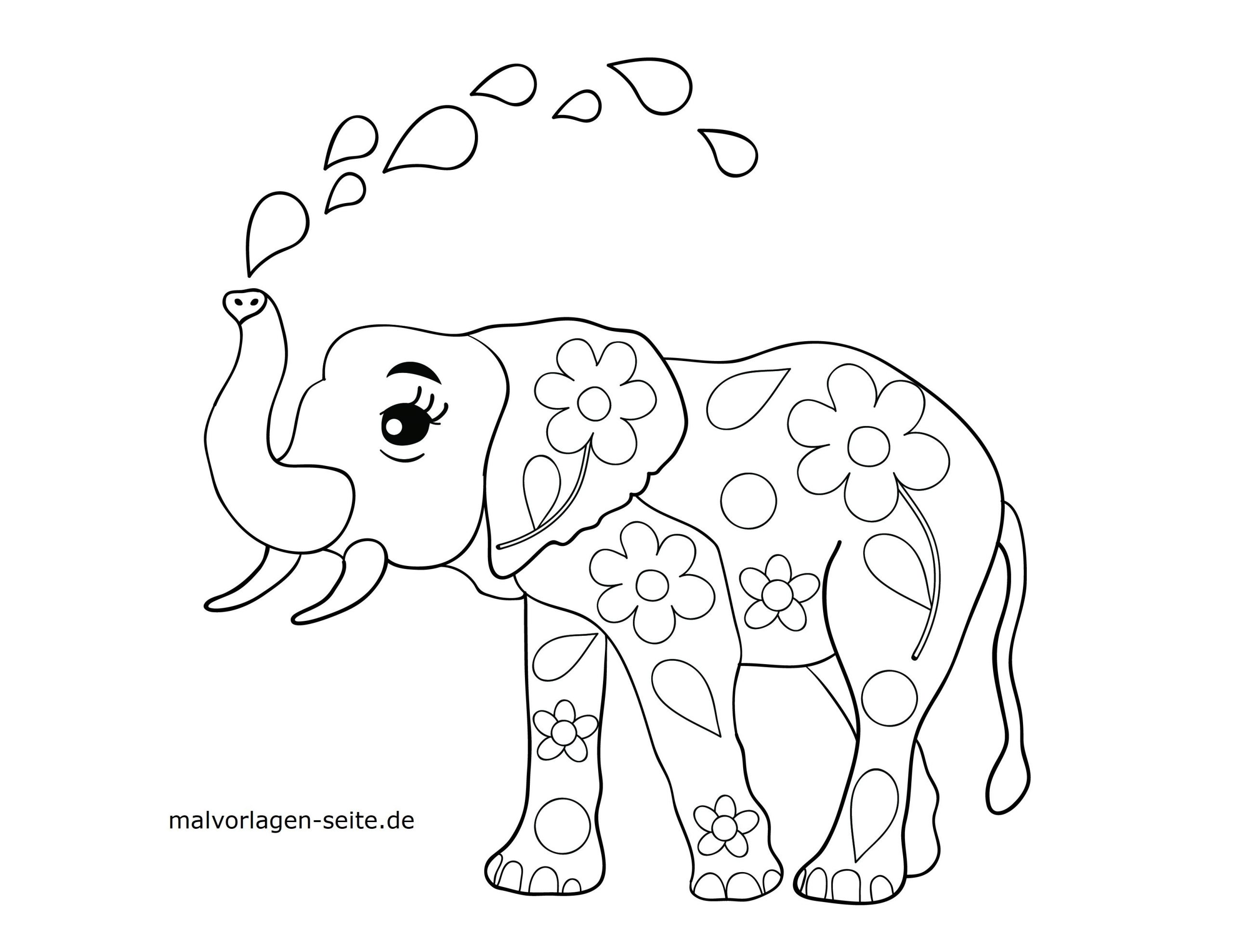 Malvorlage Elefant | Tiere - Kostenlose Ausmalbilder über Kinder Bilder Elefant
