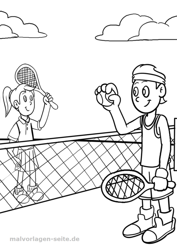 Malvorlage Tennis | Sport - Kostenlose Ausmalbilder | Ausmalbilder über Kinder Tennis Bilder