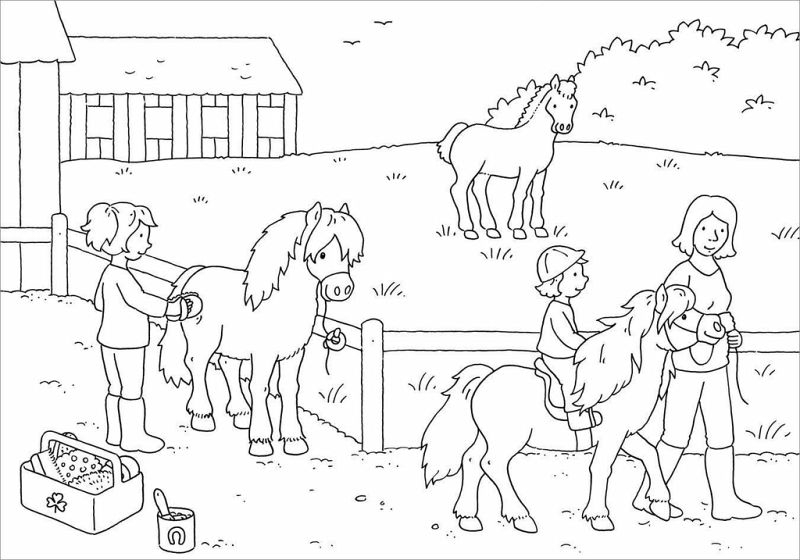 Mein Schönstes Malbuch. Pferde Und Ponys. Malen Für Kinder Ab 5 Jahren bei Kinder Malen Bilder Kostenlos