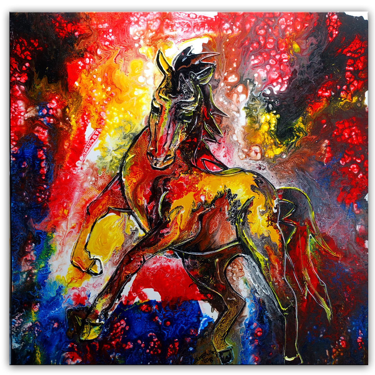 Pferd Malen Acryl - Tier Malen für Acrylbilder Kinder,