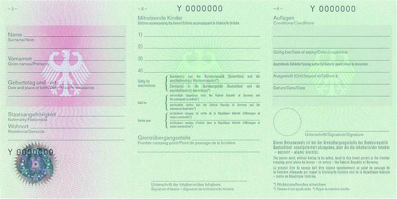 Reise-Recht-Wiki.de  Gesetzesdatenbank: Passverordnung, Passgesetz über Kinder Reisepass Bilder