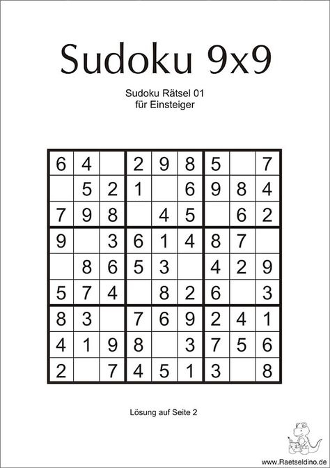 Sudoku Für Einsteiger | Sudoku, Sudoku Rätsel, Sudoku Kinder bei Kinder Bilder Sudoku