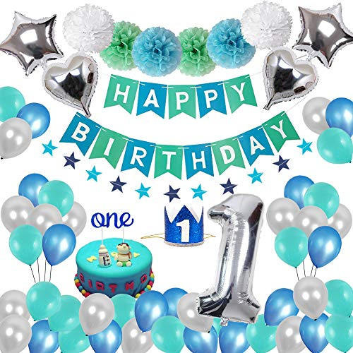 Top 10 First Birthday Boy - Luftballons - Textilop bestimmt für Happy Birthday Bilder Kinder 10 Jahre