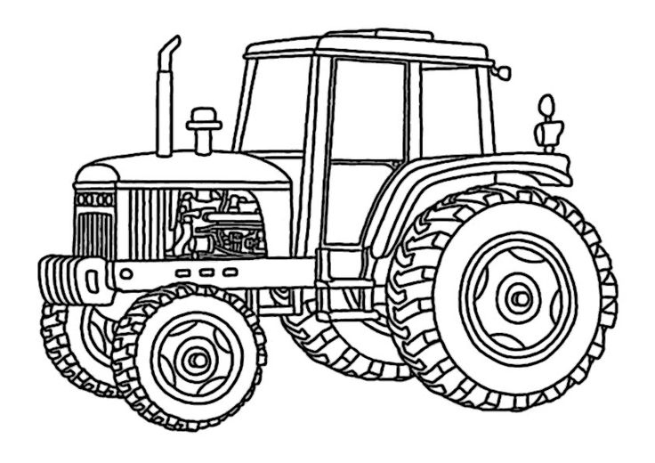 Traktor Ausmalbilder 07 | Omalovánky, Pohádky, Traktor über Traktor Kinder Bilder