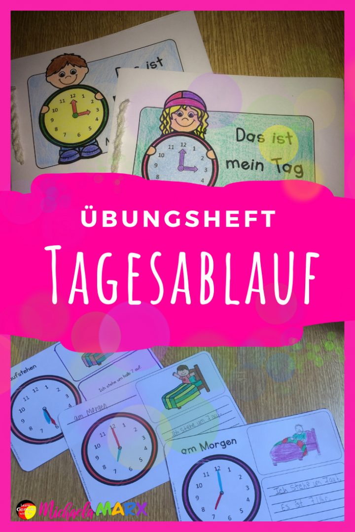 Uhrzeit Und Tagesablauf- Übungsheft - Unterrichtsmaterial In Den innen Uhrzeit Lernen Kinder Bilder
