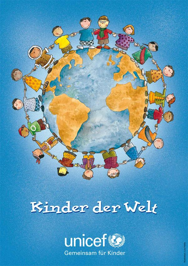 Weltkugel Mit Kindern | Din A1-Poster für Quatsch Bilder Für Kinder