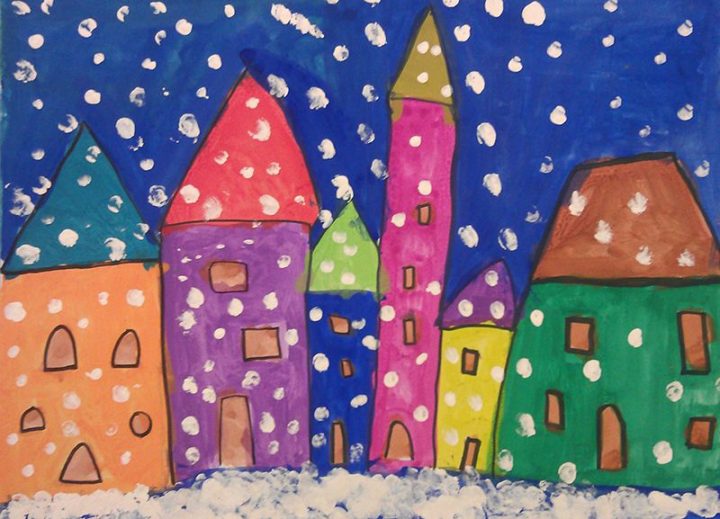 Winter Kunstprojekte, Kunst Für Kinder, Kindergarten-Kunst in Wenn Kinder Schwarze Bilder Malen