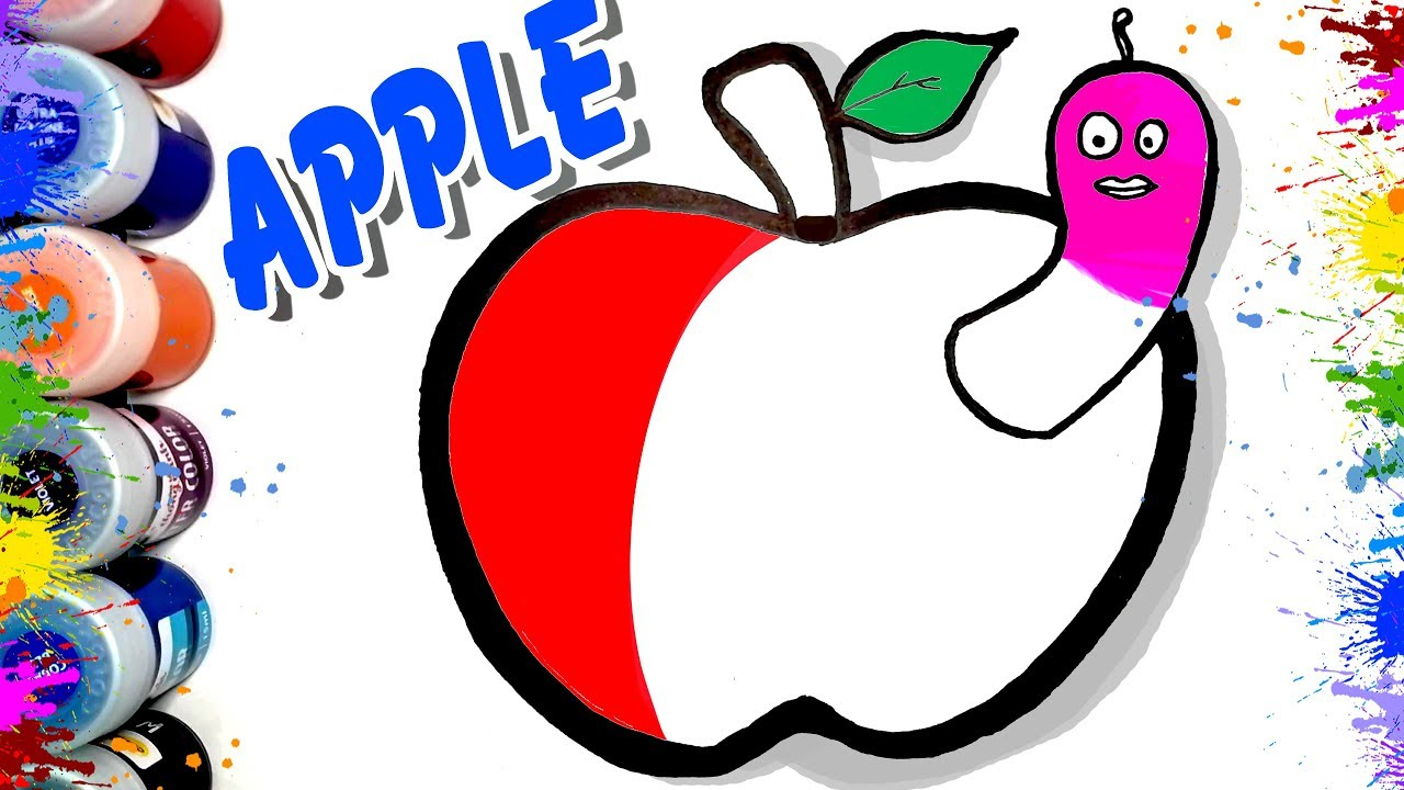 Zeichnen Lernen Für Kinder 🍎 Apfel Zeichnen | Drawing An Apple For Kids in 3D Bilder Zeichnen Für Kinder