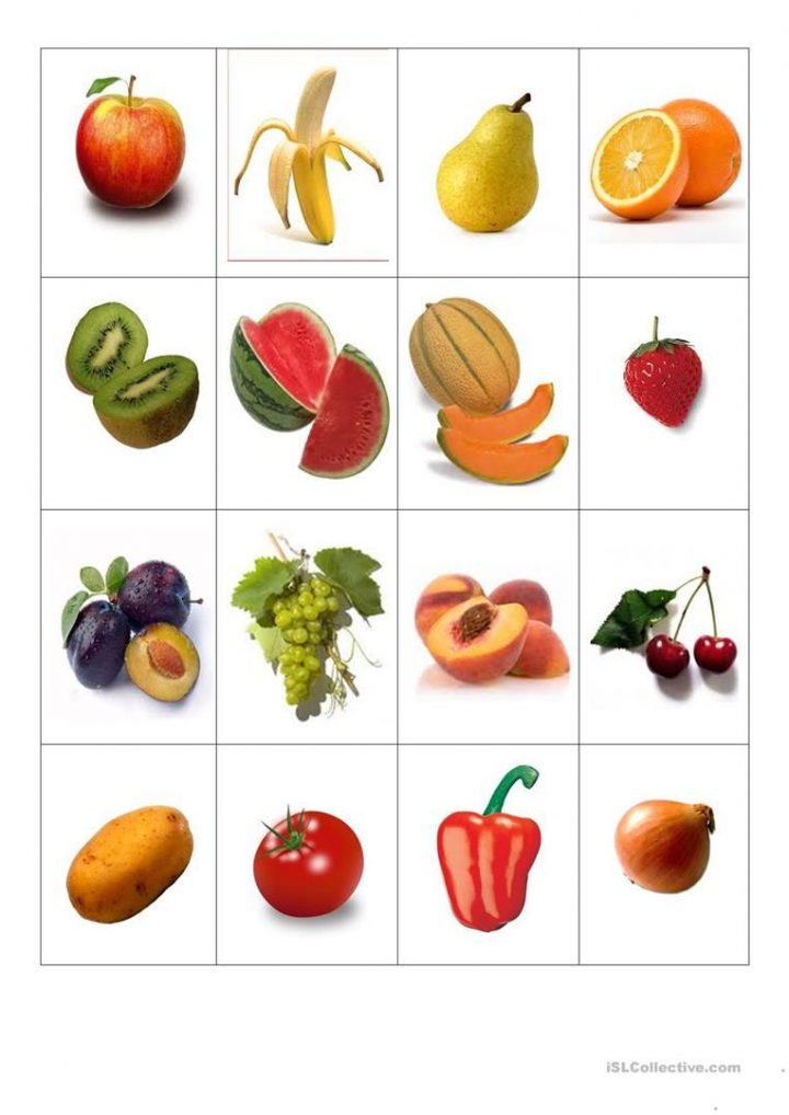 arbeitsblatt obst und gemuse