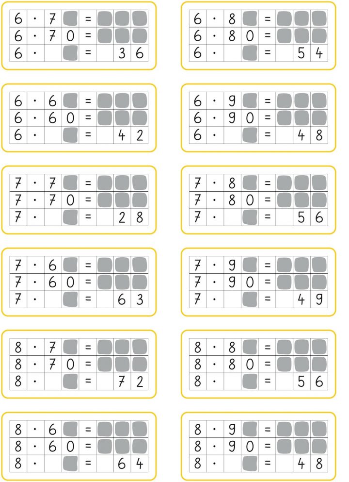 arbeitsblatter halbschriftliche multiplikation