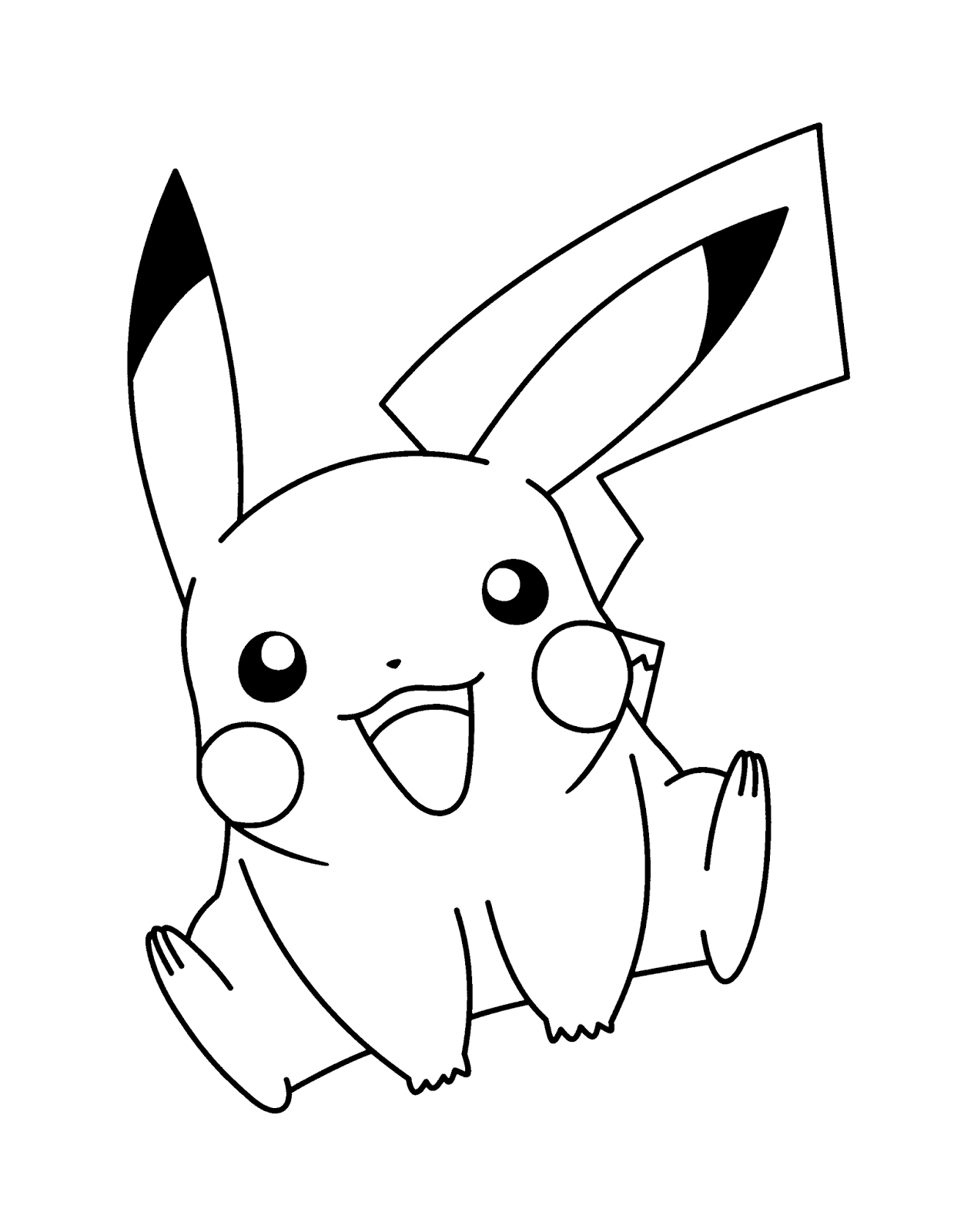 Malvorlagen zum Ausmalen: PIKACHU AUSMALBILD