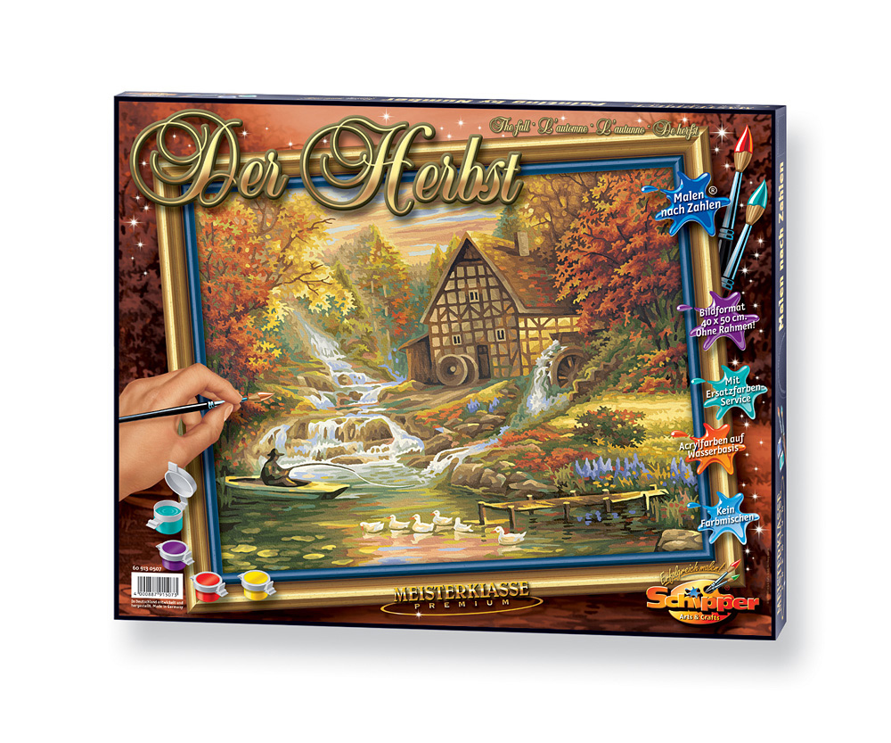 Der Herbst Malen nach Zahlen - Premium 40 x 50 cm - Bildformate - www