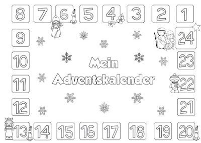 Ideenreise: Adventskalender zum Ausmalen